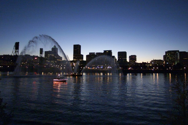Portland, Oregon at night
