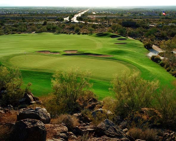 Las Sendas golf course in Mesa - hole 6