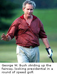 George Bush golfing