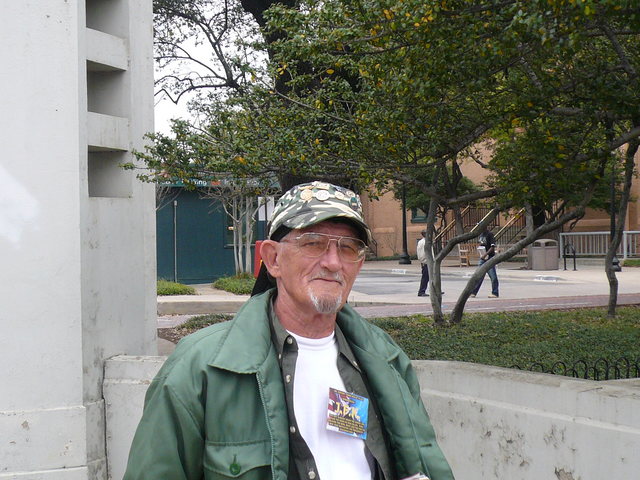 JFK assassination conspiracy theorist souvenir stand operator - Dallas, Texas