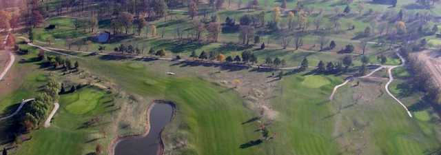 Locust Hills GC - Maple: aerial view of hole #'s 2,3,5 & 6