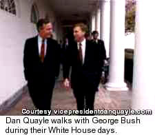 Dan Quayle with George Bush