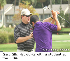 Gary Gilchrist at with student IJGA