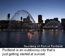 Portland at night