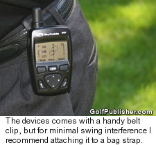 Sky Caddie on Belt