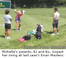 Michelle Wie with parents