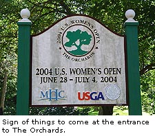 Orchards Golf Sign