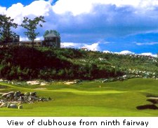 View of clubhouse from ninth fairway