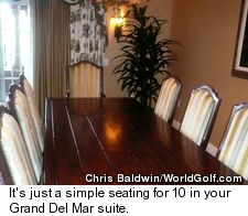 Grand Del Mar Suite - Dining Room Table
