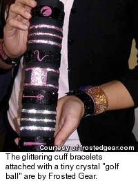 Frosted Gear Cuff Bracelets