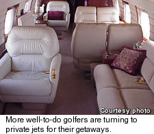 Private jet Interior