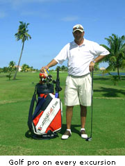 Golf pro on every excursion